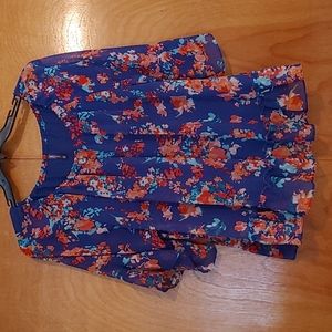 Women's Massini Floral Print Blouse; size 2X
